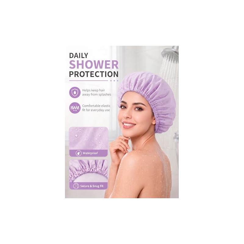 Aquior Gorros Ducha Reutilizables Mujer Gorro Impermeable Varias Capas Talla