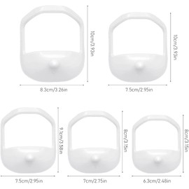 LATRAT Goatee Shaving Stencils, Transparent Beard Shaper, Styling Stencil, for Men for Goatee Moustache, Pack of 5