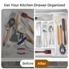 ukeetap Extra Large Expandable Silverware Organizer, BPA-Free Food-Safe Cutlery Flatware