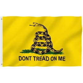 Roll Maven 1 Piece 3x5 Foot Don't Tread On Me Flag | Vivid Color and Fade Proof - Canvas Header and Double Stitched | Heavy Duty Outdoor Polyester Flags with Brass Grommets (3 x 5 Ft)