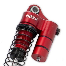 Nexx Racing Long Reservoir Shocks 59mm (6pcs) for Hobby Plus 1/18 ARKTOS 6X6 - Remote Control Car, RC Cars, RC Crawler 1/18 6WD Nexx Racing Upgrade Parts (HELIDIRECT) (RED)