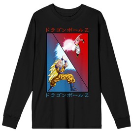 Dragon Ball Z Kanji Grid Black Graphic Long Sleeve Tee- M