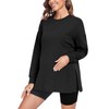 Ecavus Women's Casual Maternity Shirts Long Sleeve Soft and Comfy