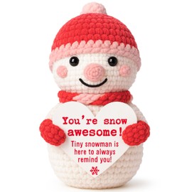 tGifGLonyi Cute Snowman Christmas Birthday Gifts for Women Men Cowokers Friend Christmas Stocking Stuffer Bosses Day Retirement Thanksgiving Thank You Gift Awesome Crochet Decor Indoor