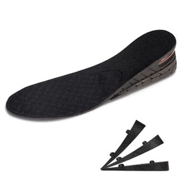 4 Schicht Erhöhung Einlegesohle,Höhenverstellbare Einlegesohlen 3cm-9cm,Höhe erhöhen Einlegesohle mit Air Cushion Elevator Kits Einsätze für Männer & Frauen,Versteckte Innensohle die Sie größer machen