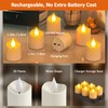 Yme Rechargeable Tea Lights Candles with Charger Storage Base, 6