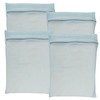4-Piece Blue Large Durable Organic Cotton Mesh Laundry Bags with