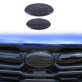 Car Front Rear Emblems Trim Cover Compatible with Subaru Crosstrek 2023 2024+，ABS Car Front Rear Logo Trim Cover，Front Grille and Tailgate American Flag Decoration Emblems Accessories