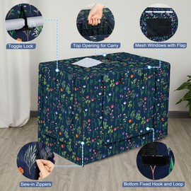 Bienbee Dog Crate Cover, 30 inches Windproof Crate Covers for Dog Cages Breathable Dog Kennel Cover Double Sided Zipper Dog Cage Cover for Wire Dog Cage Indoor Outdoor Protection