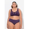 Ulla Popken Women's Relief Kelly Lace Without Underwire Cup C-e