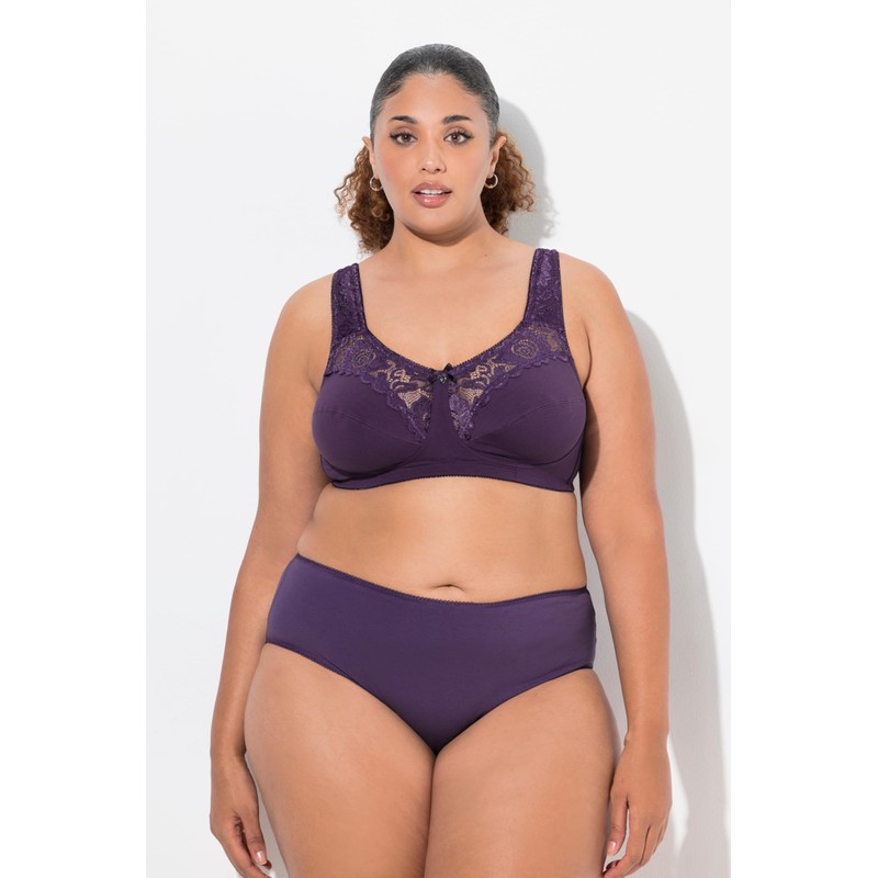 Ulla Popken Women's Relief Kelly Lace Without Underwire Cup C-e