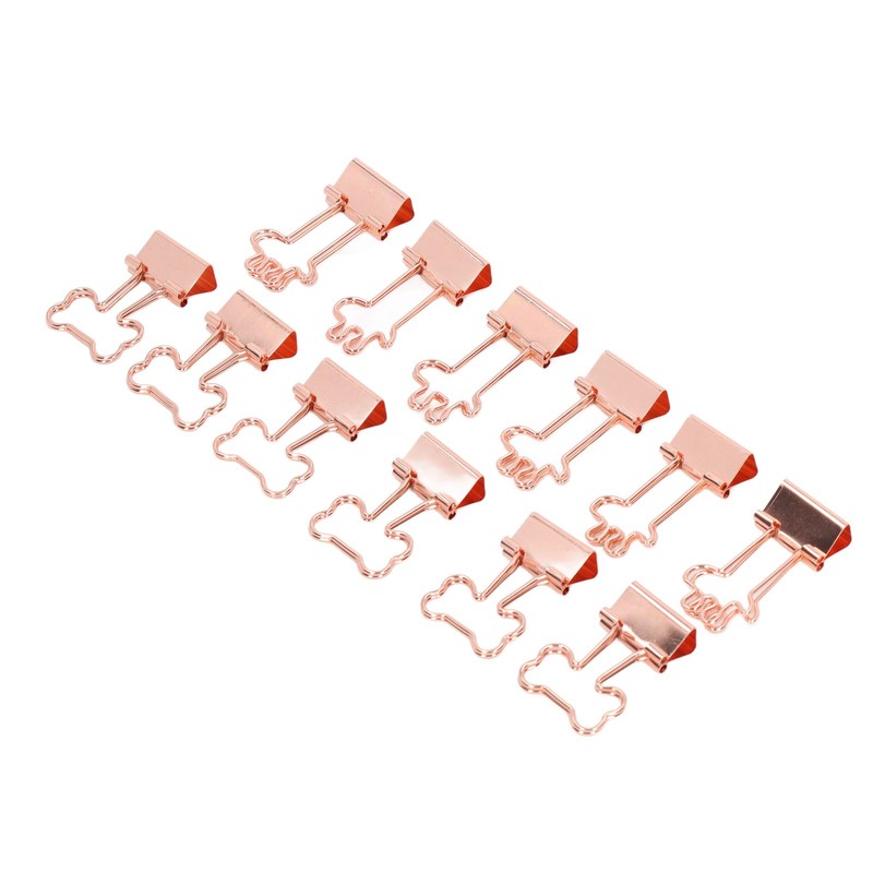 30 Pcs Binder Clips Powerful Clamping Force Deer Bone Shapes