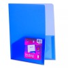 Avery Plastic Two-Pocket Folder, 20-Sheet Capacity, Translucent Blue, 11 x