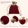 sourcing map 12 Pcs Velvet Drawstring Bag, 2.8 x 3.7