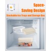 Brigii Ice Cube Tray with Lid&Bin, Ice Cube Mold with