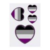 4 x 'Asexual Pride Heart' Temporary Tattoos - Water Resistant,