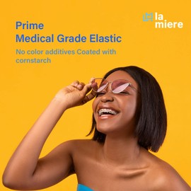 LA MIERE 400 pack Orthodontic Elastics Dental Rubber Bands Intraoral Elastic Bands (Heavy, 6.5 Oz, 5/16'' (8mm）)