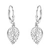 SOFIA MILANI - Women's Earrings 925 Silver - Leaf Dangle