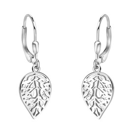 SOFIA MILANI - Women's Earrings 925 Silver - Leaf Dangle Earring - E2920