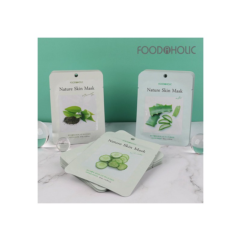 Food Aholic (30 Sheets) Nature Skin Soothing Mask Pack (Cucumber,