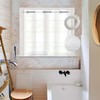Wiplis Plastic Frosted PEVA Bathroom Window Curtain, No Hook Needed