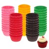 1000Pcs Mini Cupcake Cases, Assorted Yellow Brown Red Pink Green