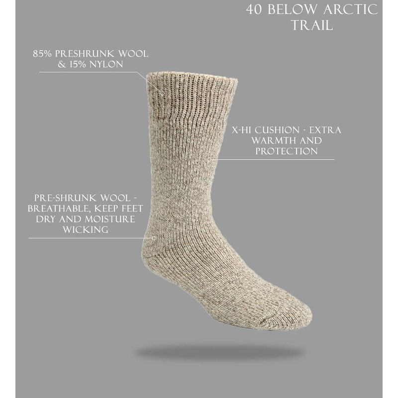 J.B. Field's -40 Below Arctic Trail Thermal Winter Socks for