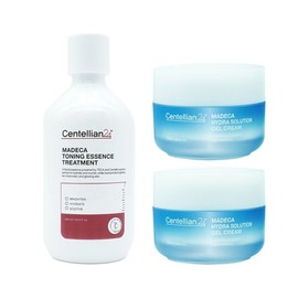 센텔리안24 마데카 하이드라 솔루션 젤 크림 50ml 2개 + 마데카 토닝 에센스 트리트먼트 300ml Centellian24 Madeca Hydra Solution Gel Cream 50ml 2pcs + Madeca Toning Essence Treatment 300ml