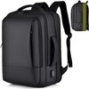 ORILOOSEN 17/15.6" Business laptop backpack, PU laptop backpack, Travel laptop