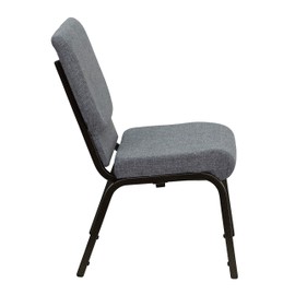 Flash Furniture Hercules Church Stacking Guest Chair in Gray