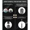 Torch Lighter, Long Flexible Neck Refillable Butane Lighter, Jet Flame