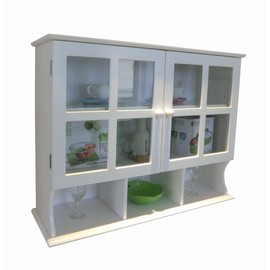 Homecharm W31.5 x D9.6 x H24-Inch Wall Cabinet,White (HC-032)