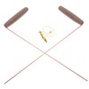 KONTONTY 1 Set Copper Dowsing Rods Professional Divining Tools for