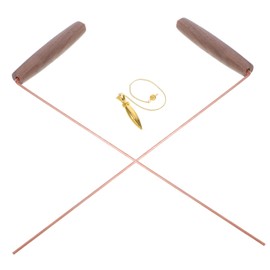 KONTONTY 1 Set Copper Dowsing Rods Professional Divining Tools for Water Metal and Treasure Detection Versatile Energy Seeking Equipment for Archaeology Exploration and Geological Surveys