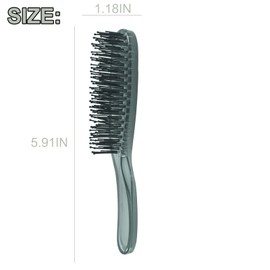 Zorrasxy Dog Grooming Bath Brush, Pet Instant Detangler Pin Brushes, Soft Silicone Shampoo Soothing Comb for Wet Dry Long Short Haired Dogs & Cats Massaging, Deshedding Shower Scrubbing, Crystal Grey