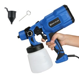 Paint Sprayer, Electric HVLP Spray Gun with 3 Spray Patterns, Flow Control, Easy to Clean, Ideal for Home Interior and Exterior Walls, Ceiling, Fence, Cabinet, Furniture
