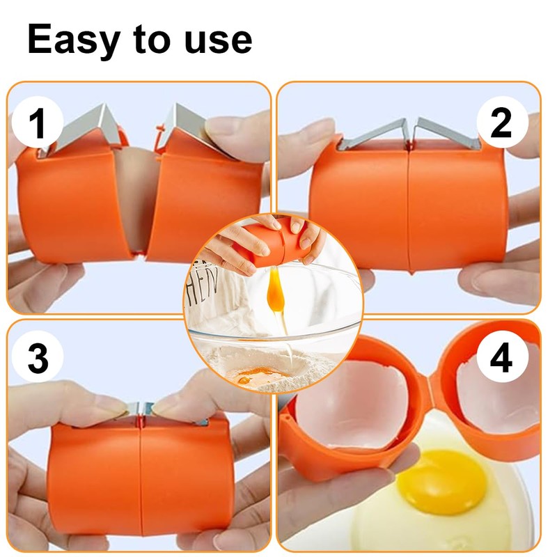 Ruayia Egg Shell Opener with Egg Separator, Egg Shell Opener