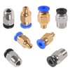 AIDOMAK 8 Pcs PC4-M6 Pneumatic Fitting and 8 Pcs PC4-M10