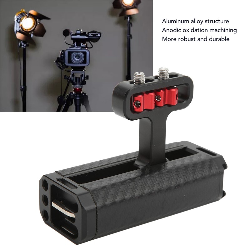 Camera Side Handle Handgrip Aluminum Alloy with 1/4in Screws For
