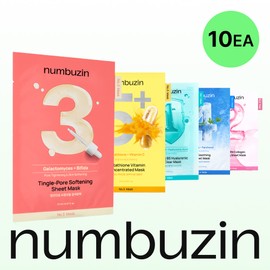 numbuzin No.1&ndash;5 Sheet Mask (10 Sheets) [Choose 1] - numbuzin No.3 Tingle Pore Softening Sheet Mask 10ea