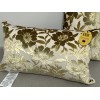 Callisto Home Collection Decor Lumbar Pillow Embroidered Shiny GOLD Floral