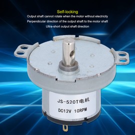 High Torque DC Motor, 10RPM Speed Reduction Geared Motor 12V Motor Gear Motor for Art and Craft Lighting Popcorn Machines