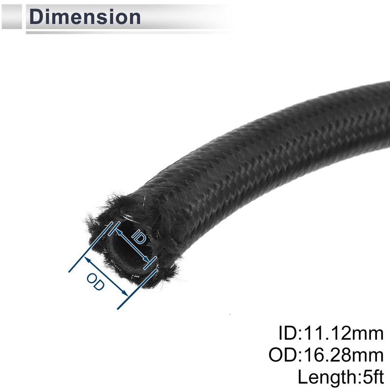 X AUTOHAUX AN-8 Fuel Line Kit 5ft Vacuum Hose Automotive