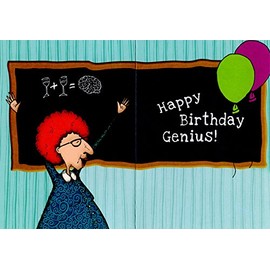 Wine Boosts Brain Function Funny Birthday Card for Her/Woman