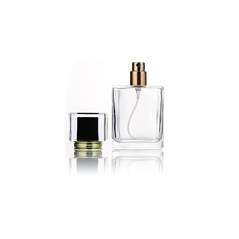 Enslz Refillable Glass Perfume Bottles - 50ml/1.7oz, Empty Travel Atomizer