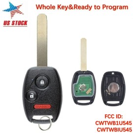 SUPALAND For 2005 2006 2007 2008 Honda Pilot Keyless Entry Remote Car Key Fob CWTWB1U545