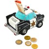 Police Car Money Box Black / White Polystone Dimensions (L