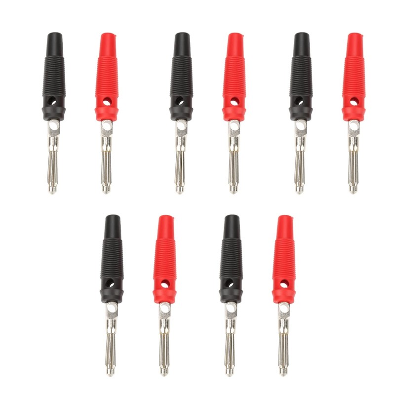 P3008 10PCS 4mm Plated Banana Plug Jack Speaker Amplifier Test