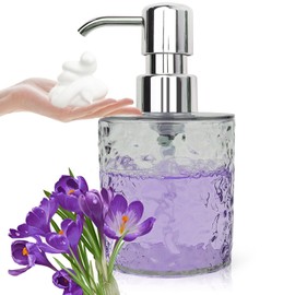 Foam Soap Dispenser, 300ml Plastic Foam Pump Bottle, Clear Hand Wash Liquid Dispenser, Foam Hand Soap Bottles, Refillable Hand Soap Dispenser for Bathroom Kitchen Countertop Laundry Room, 10 Oz