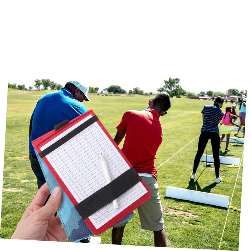 Kisangel Golf Scorecard Book Stylish Oxford Scorekeeping Holder Portable Golfs